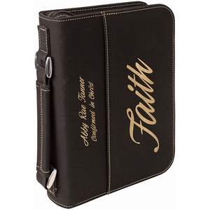 Photo of 6.75" X 9.25" Black/Gold Leatherette Book Cover