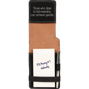 Photo of 3.25x4.75 Black/Silver Leatherette Pad/Pen