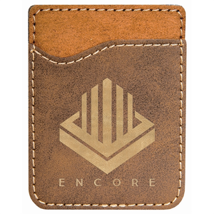 Photo of 2.375x3.125" Rustic/Gold Leatherette Phone Wallet
