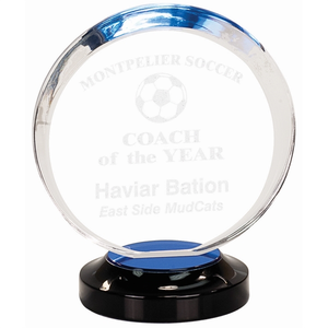Photo of 7" Blue Halo Acrylic Award