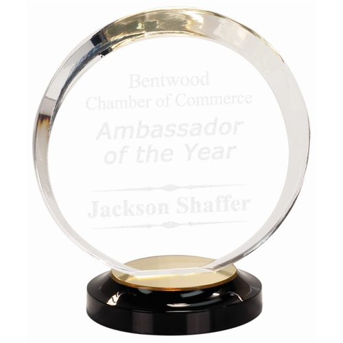 Main photo of 8" Gold Halo Acrylic Award