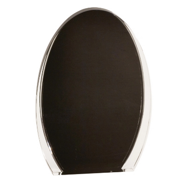 Black-Clear color option for 7" Black/Clear Luminary Oval Acrylic