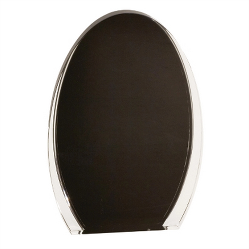 Main photo of 7" Black/Clear Luminary Oval Acrylic