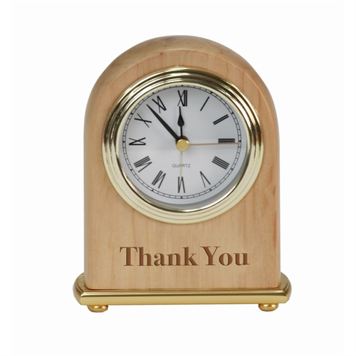 Main photo of 4" X 5" Red Alder Arch Desk Clock