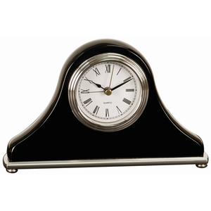 Photo of 7 1/2" X 4 1/2" Black Piano Finish Mantel Desk Clock