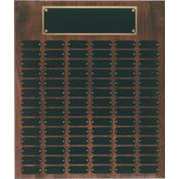 Brown color option for 102 Plate Genuine Walnut Completed Perpetual Plaque