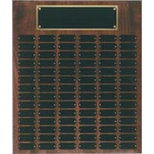 Photo of 102 Plate Genuine Walnut Completed Perpetual Plaque