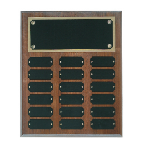 Main photo of 18 Plate Genuine Walnut Completed Perpetual Plaque