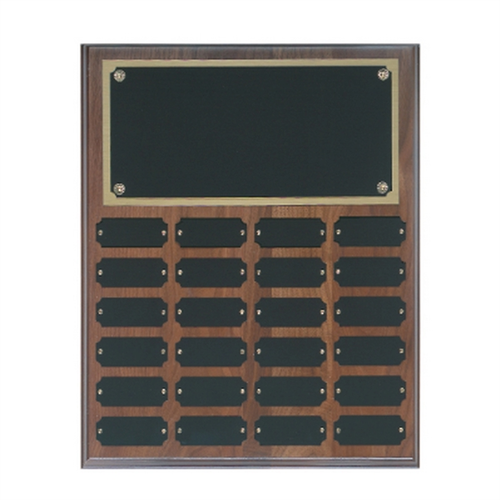 Main photo of 24 Plate Genuine Walnut Completed Perpetual Plaque