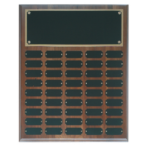 Photo of 45 Plate Genuine Walnut Completed Perpetual Plaque