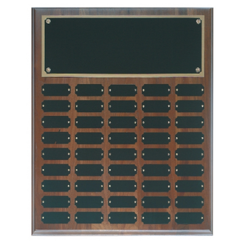 Main photo of 45 Plate Genuine Walnut Completed Perpetual Plaque
