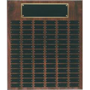 Photo of 72 Plate Genuine Walnut Completed Perpetual Plaque