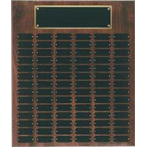 Main photo of 72 Plate Genuine Walnut Completed Perpetual Plaque