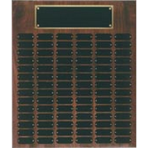 Main photo of 84 Plate Genuine Walnut Completed Perpetual Plaque