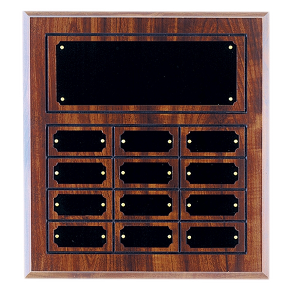 Cherry color option for Cherry Completed Perpetual Plaque With 12 Plates