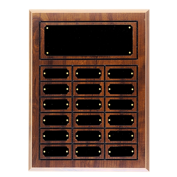 Cherry color option for Cherry Completed Perpetual Plaque With 18 Plates