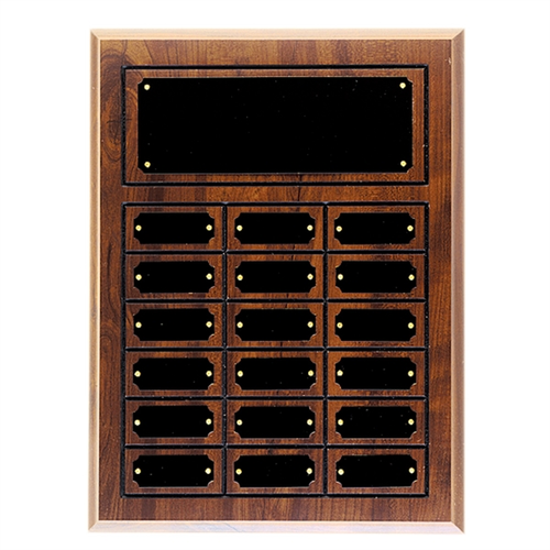 Main photo of Cherry Completed Perpetual Plaque With 18 Plates