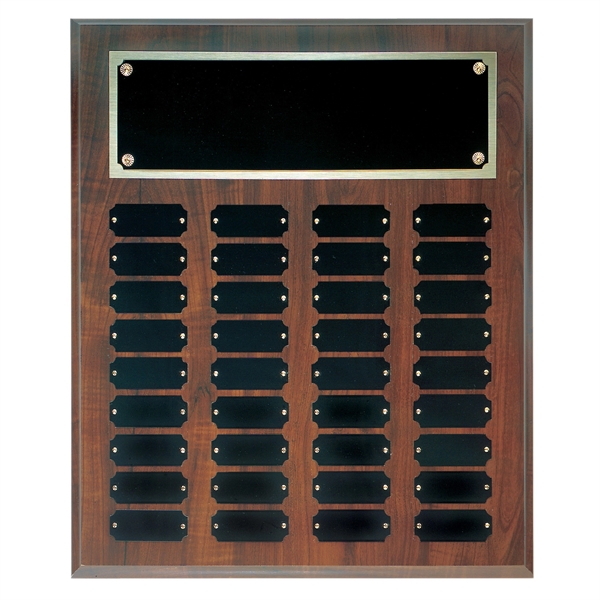 Cherry color option for 15" X 18" Cherry Completed Perpetual Plaque With 36 Plates