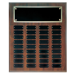 Photo of 15" X 18" Cherry Completed Perpetual Plaque With 36 Plates