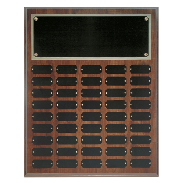 Cherry color option for 16" X 20" Cherry Completed Perpetual Plaque With 45 Plates