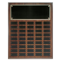 16" X 20" Cherry Completed Perpetual Plaque With 45 Plates