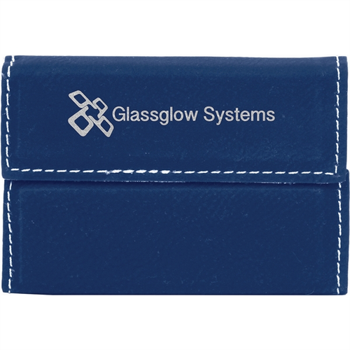 Main photo of 3 3/4" X 2 3/4" Leatherette Hard Business Card Holder