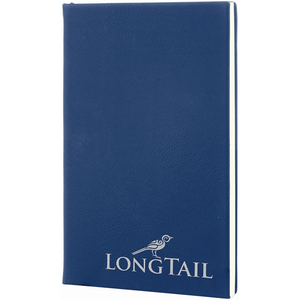Photo of 5 1/4" X 8 1/4" Blue/Silver Leatherette Journal