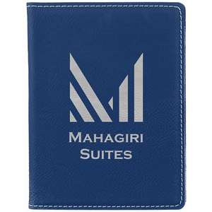 Photo of 4 1/4" X 5 1/2" Blue/Silver Leatherette Passport Holder