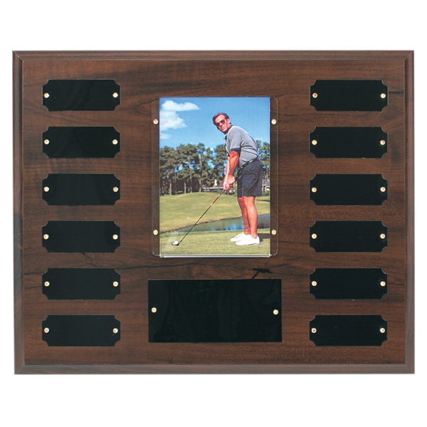 Cherry color option for 12 Plate 3 1/2" X 5" Photo Holder, Cherry Perpetual Plaque