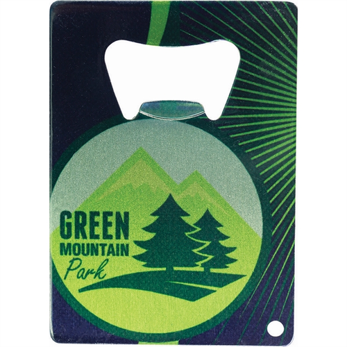 Main photo of 2" X 3 1/4" Stainless Steel Bottle Opener W/ Punch Hole