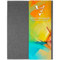 Subli Tru Portfolio Fold Over Flap Front Cover W/ Note Pad