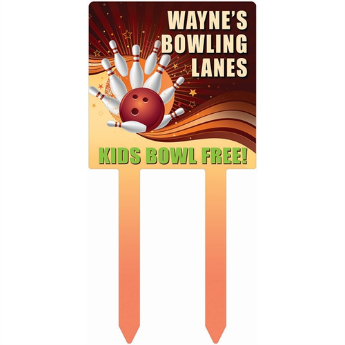 Main photo of 7.75" X 15.75" Gloss White Unisub Square Yard Sign