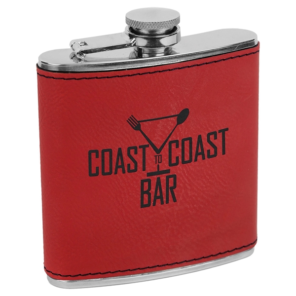 Red color option for 6 Oz. Red Laser Engraved Stainless Steel Flask