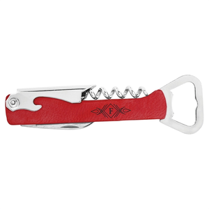 Photo of Red Laser Engraved Wine Bottle Opener