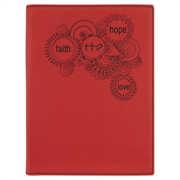 7" X 9" Red Laser Engraved Small Portfolio With Notepad