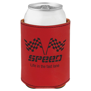 Photo of 3 3/4" Red Laser Engraved Beverage Holder