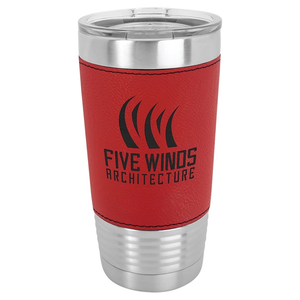 Photo of 20 Oz. Red Laser Engraved Polar Camel Tumbler With Clear Lid
