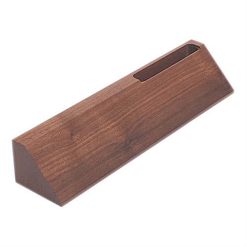 Main photo of 10" Genuine Walnut Desk Wedge With Business Card Holder