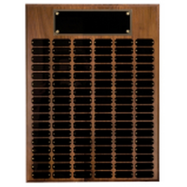 Walnut color option for 102 Black Plate Walnut Finish Completed Perpetual Plaque