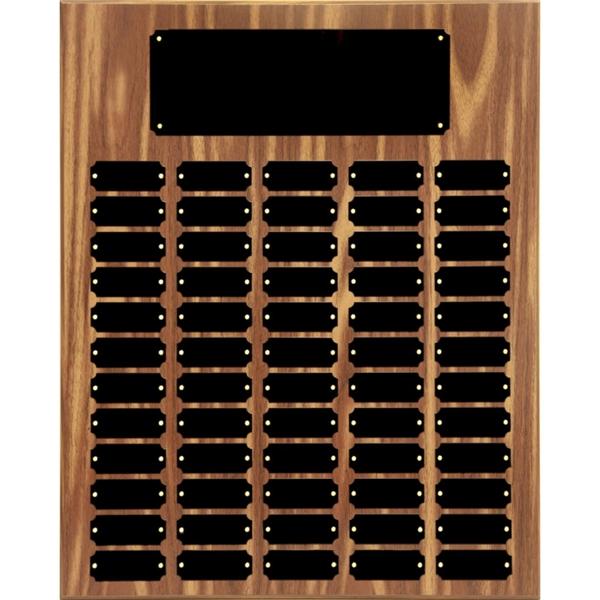 Walnut color option for 60 Black Plate Walnut Finish Completed Perpetual Plaque