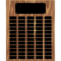60 Black Plate Walnut Finish Completed Perpetual Plaque