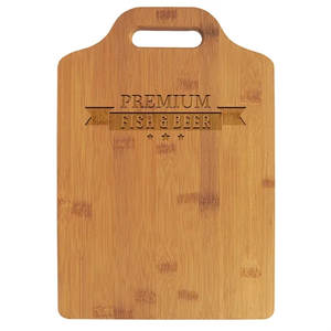 Photo of 13" X 9" Bamboo Cutting Board With Handle