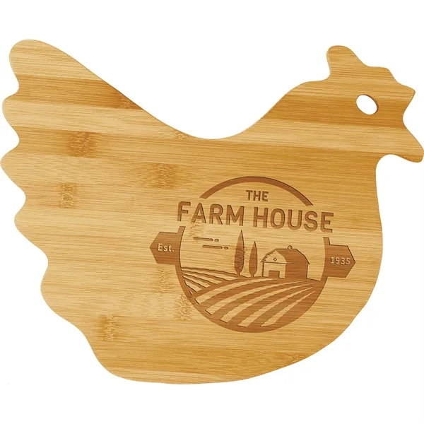 Bamboo color option for 13 1/2" X 10 7/8" Bamboo Hen Shaped Cutting Board