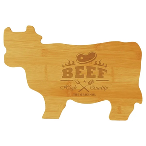 Photo of 14 3/4" X 9 3/4" Bamboo Cow Shaped Cutting Board