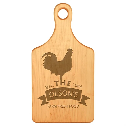 Main photo of 13 1/2" X 7" Maple Paddle Shaped Cutting Board