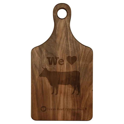 Main photo of 13 1/2" X 7" Walnut Paddle Shape Cutting Board