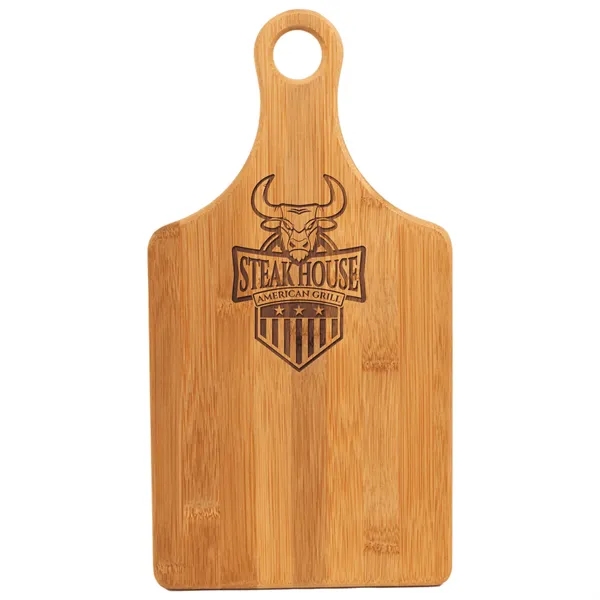 Bamboo color option for 13 1/2" X 7" Bamboo Paddle Shape Cutting Board