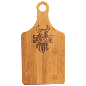 Photo of 13 1/2" X 7" Bamboo Paddle Shape Cutting Board