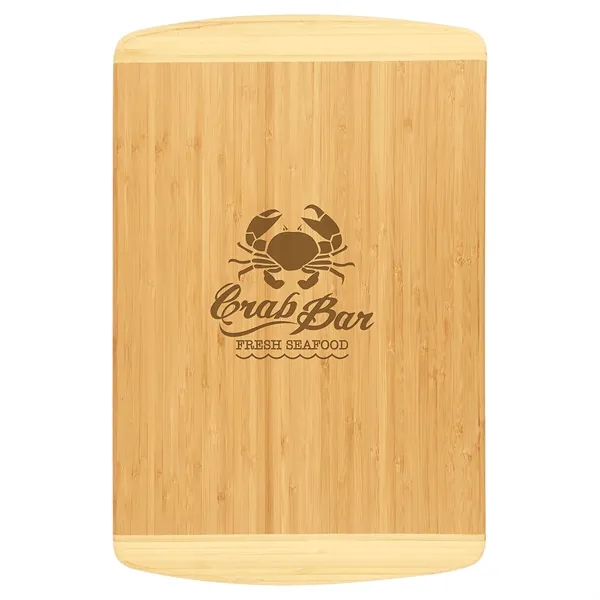 Bamboo color option for 18" X 12" Bamboo 2 Tone Cutting Board