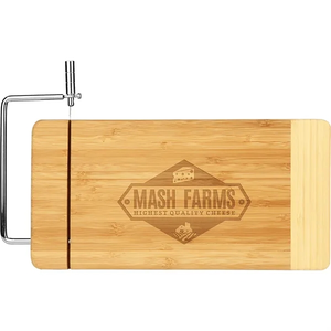 Photo of 12" X 6" Bamboo Rectangle Cutting Board W/ Cheese Cutter